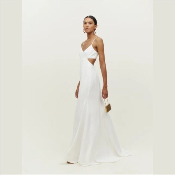 Reformation Astor Maxi-Length Bridal Dress Size 10 - Picture 1 of 3
